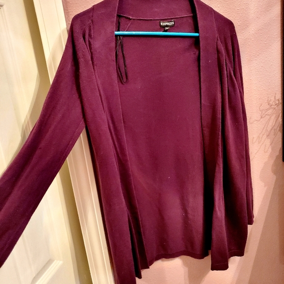 Express Eggplant Cardigan size Small - Picture 2 of 4